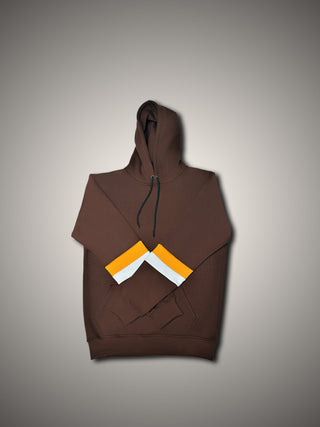 Brown Hoodie Cotton Fleece